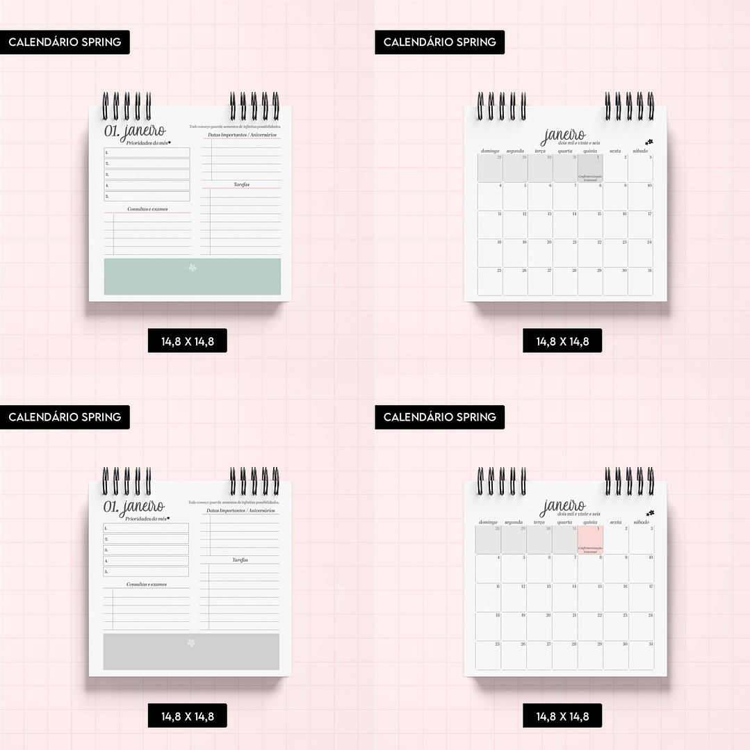 Arquivo Calendário Spring - Trilha de Papel  8