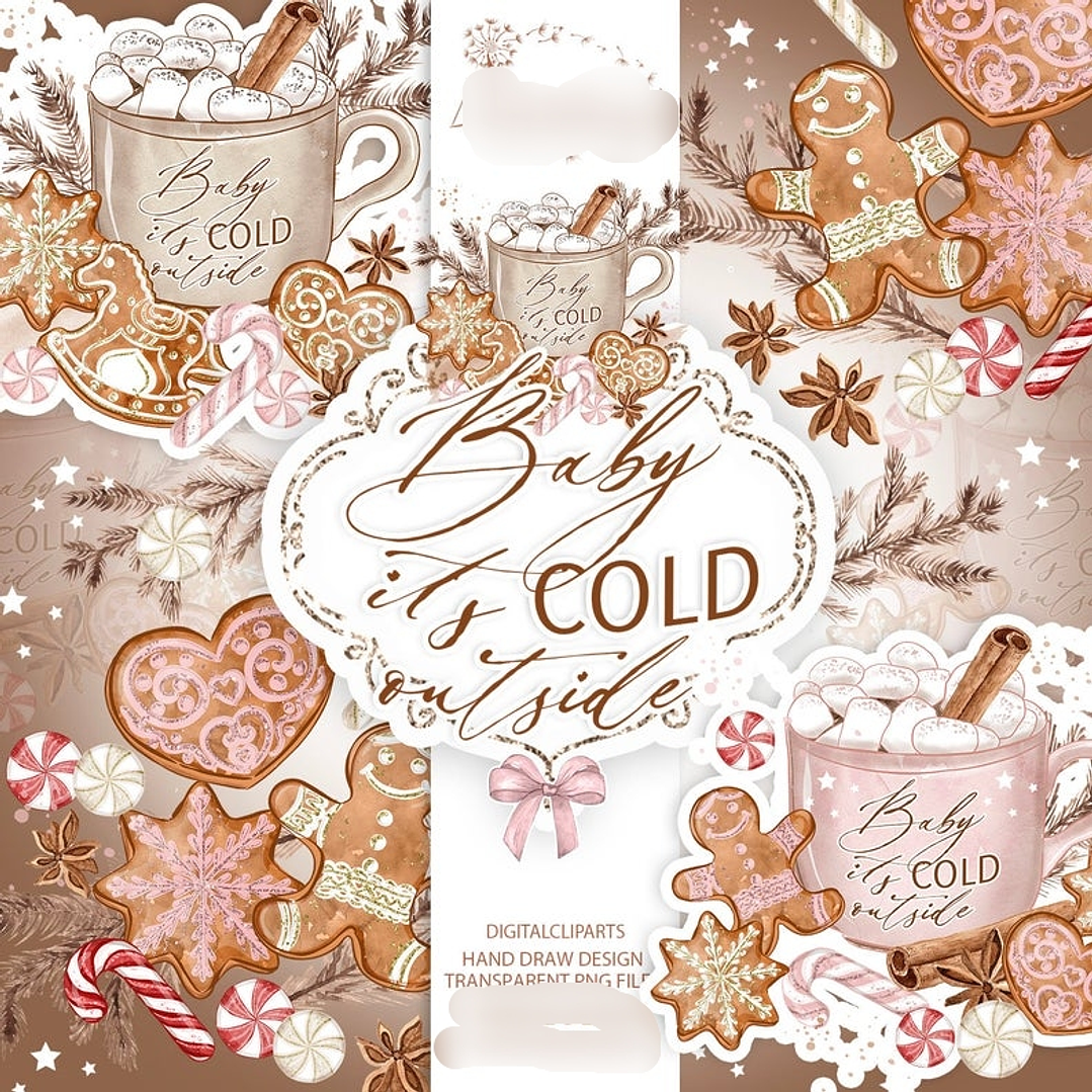 Kit Digital Chá da Tarde Natal 1