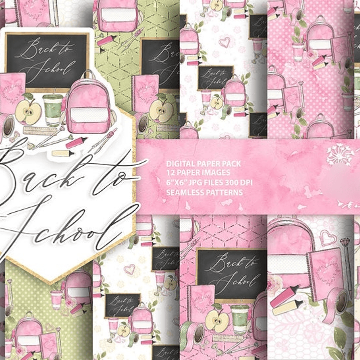 Kit Digital Papéis Volta as Àulas Girl 1