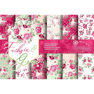 Kit Digital Papéis Floral