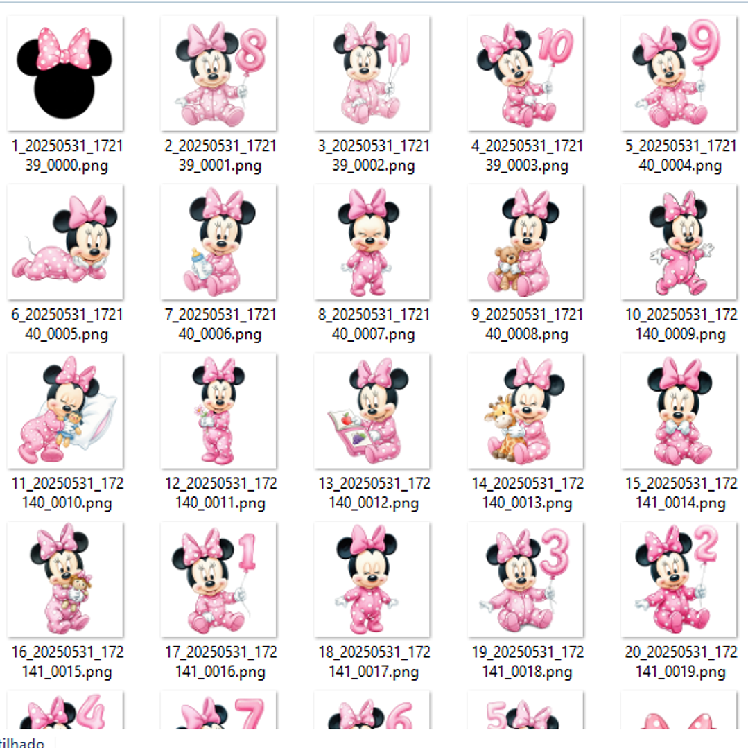 Kit Digital Minnie Baby - MK Criativos  3