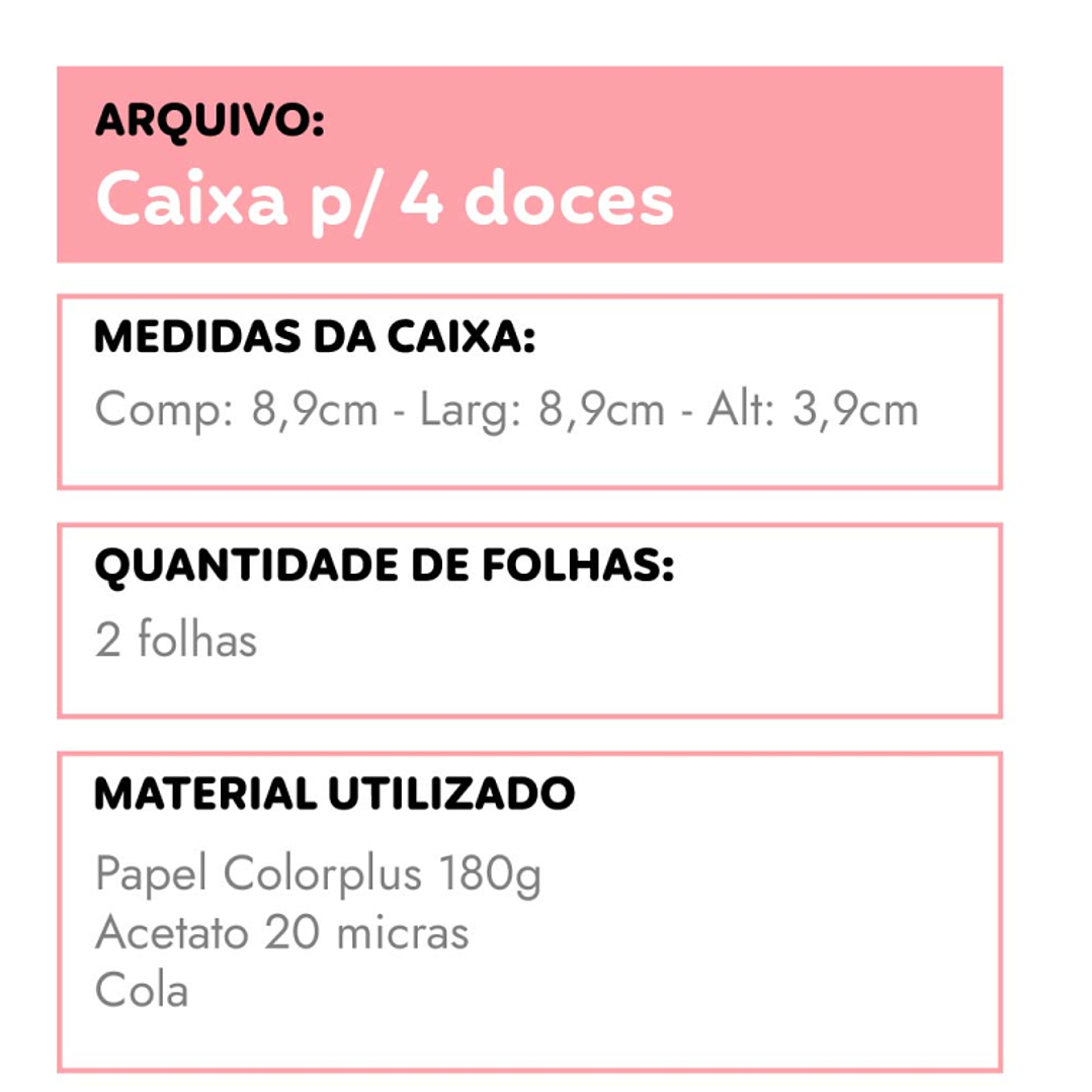 Arquivo caixa doces combo 2