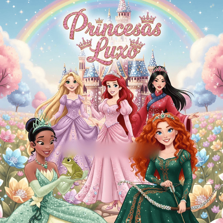 Kit Digital Princesas Luxo Adultas - MK Criativos  1