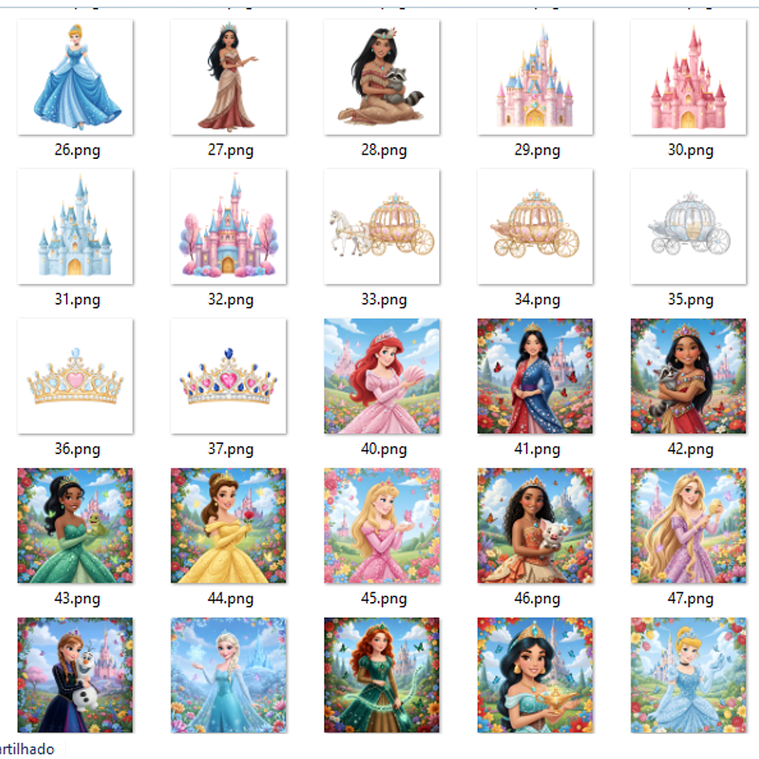 Kit Digital Princesas Luxo Adultas - MK Criativos  3