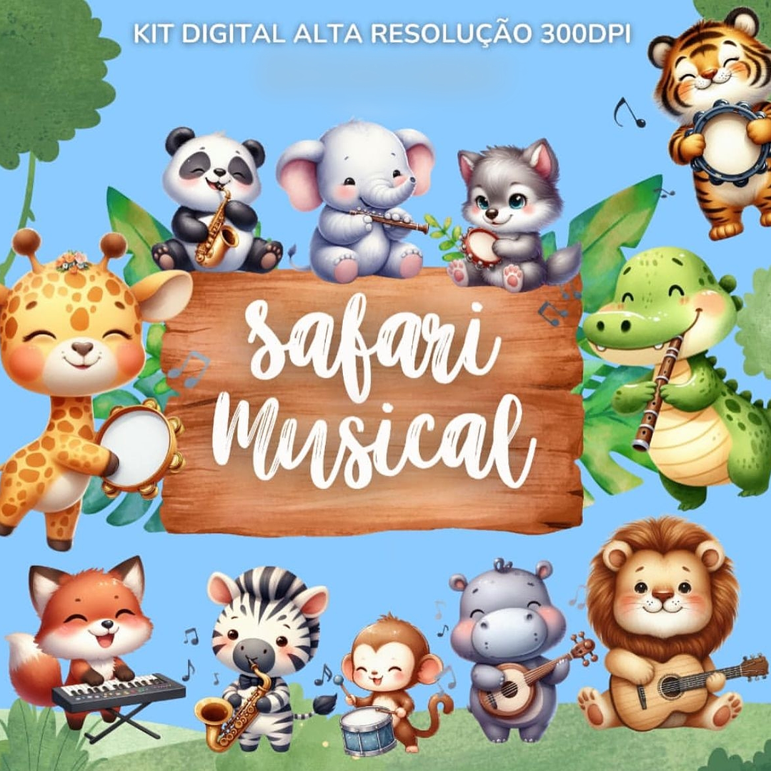 Kit Digital Safari Musical - MK Criativos  1