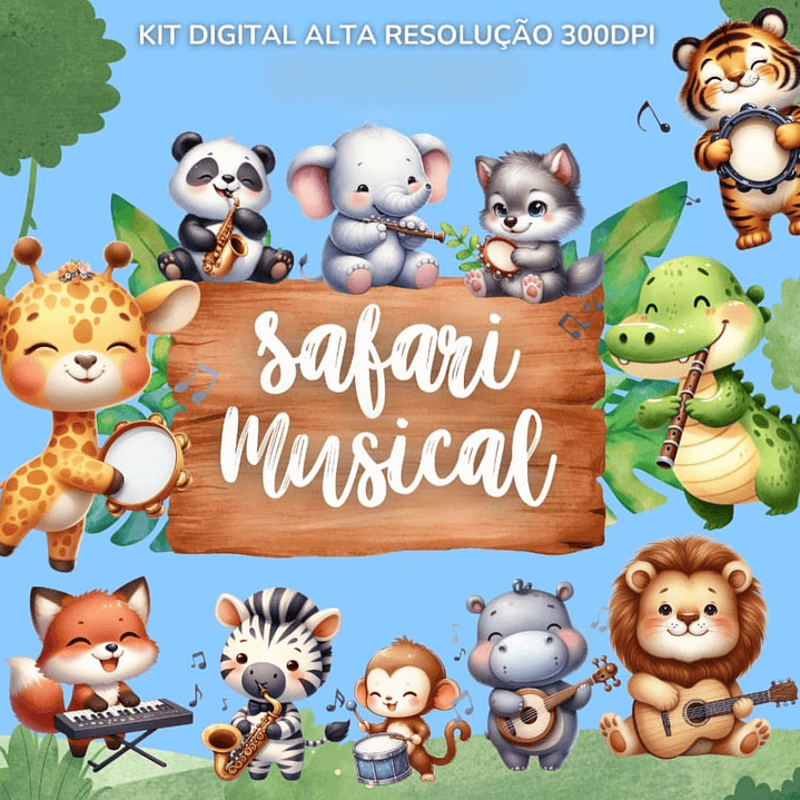 Kit Digital Safari Musical - MK Criativos  1