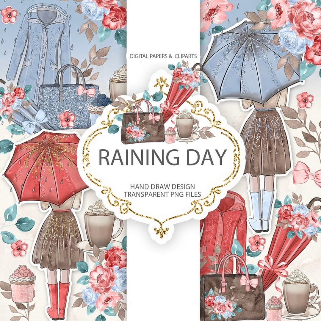 Kit Digital Dia de Chuva  1