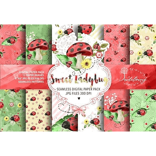 Kit Digital Papéis Doce Joaninha