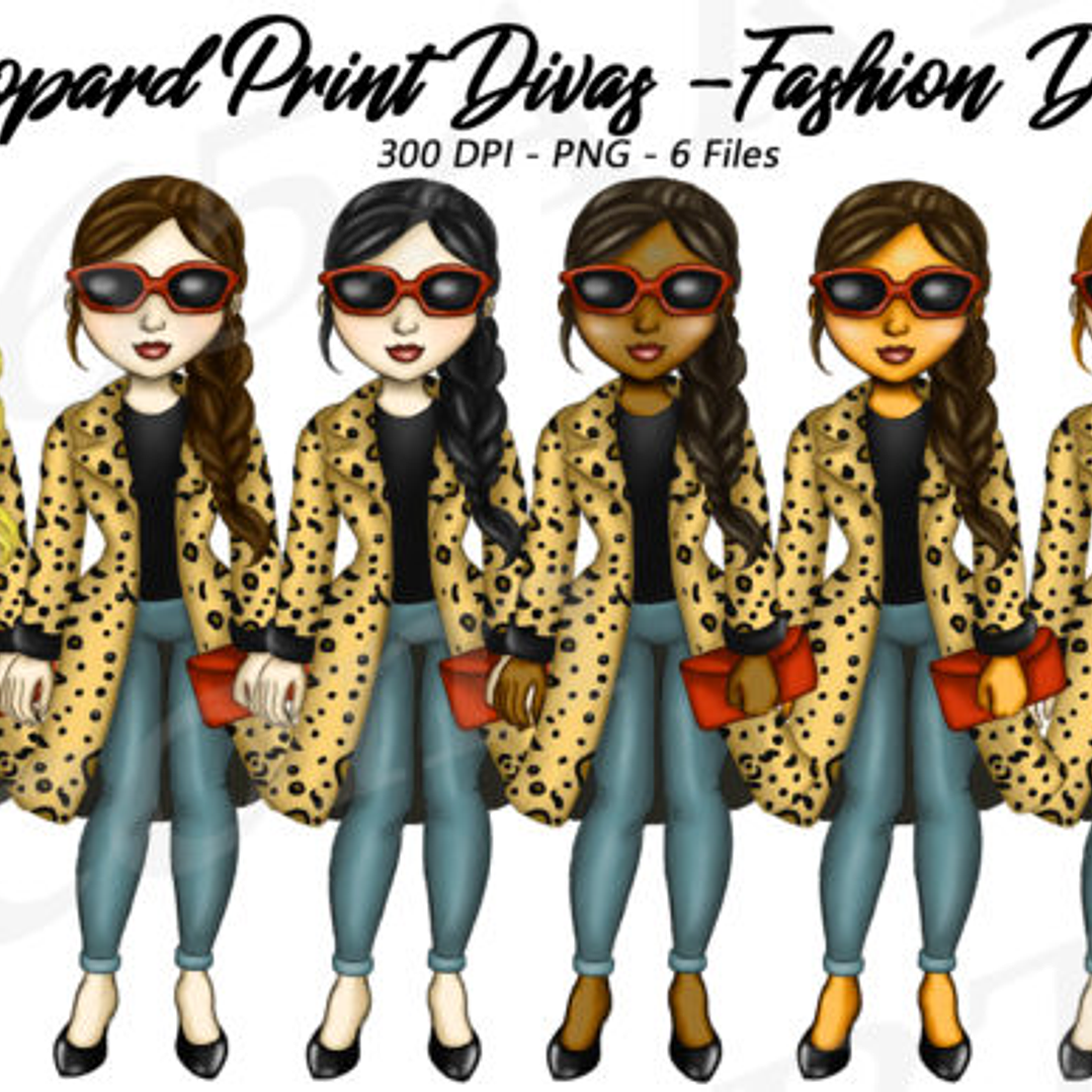 Kit Digital Divas com Estampas de Leopardo  1
