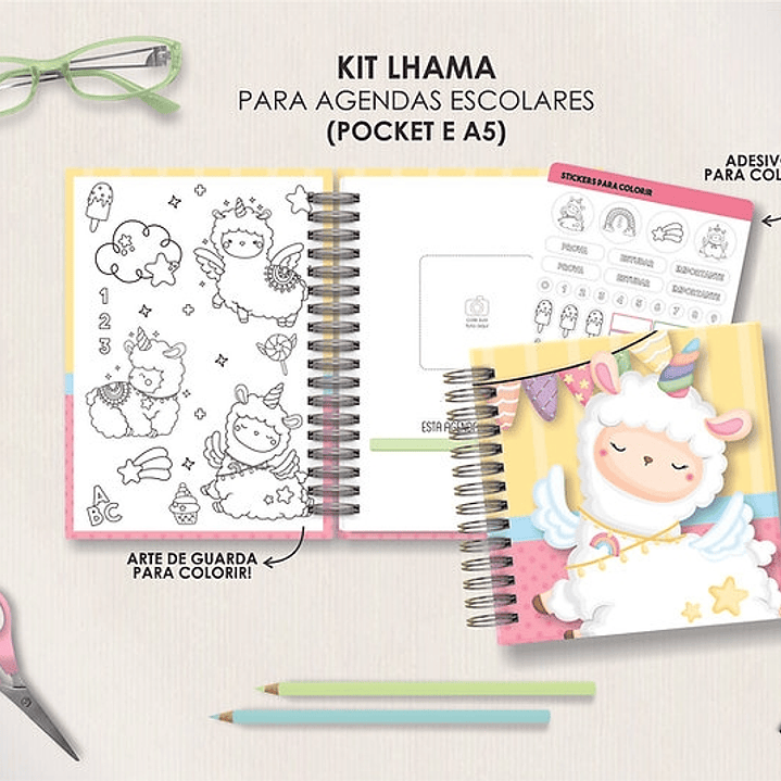 Arquivo Combo Agendas Escolares Pocket - Moldes da Lê  3