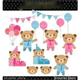 Kit Digital Ursinhos com Balões 