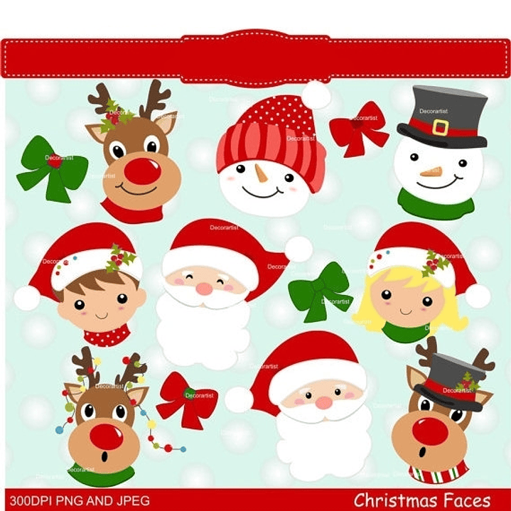 Kit Digital Natal Rostinhos 1