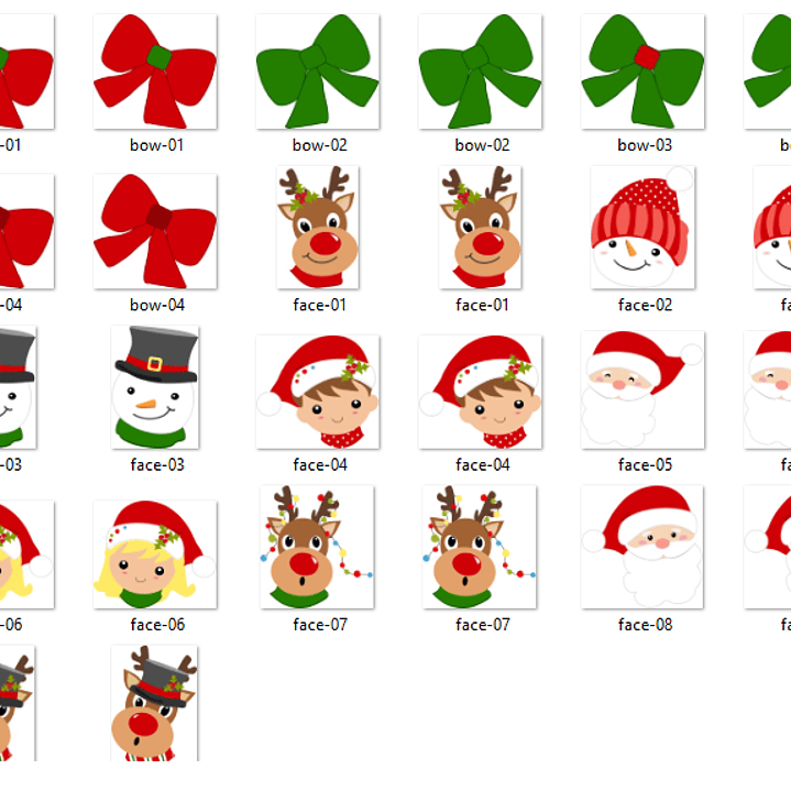 Kit Digital Natal Rostinhos 2