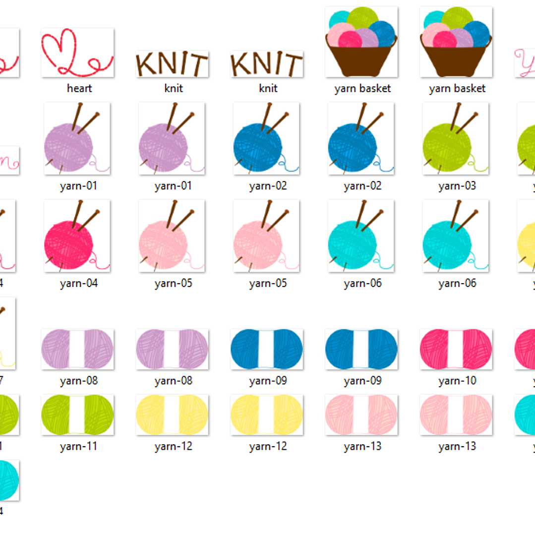 Kit Digital Sorvete em Forma de Tricô 2