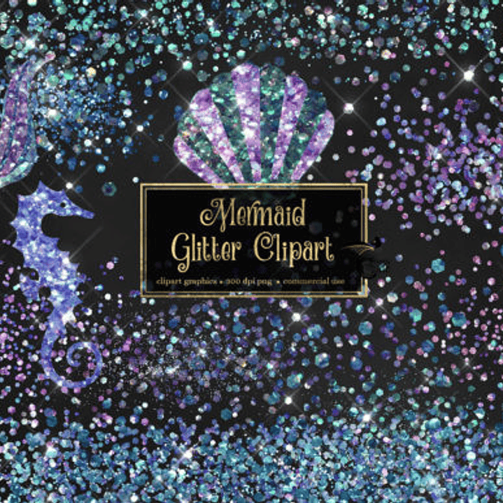 Kit Digital Sereias Glitter  1