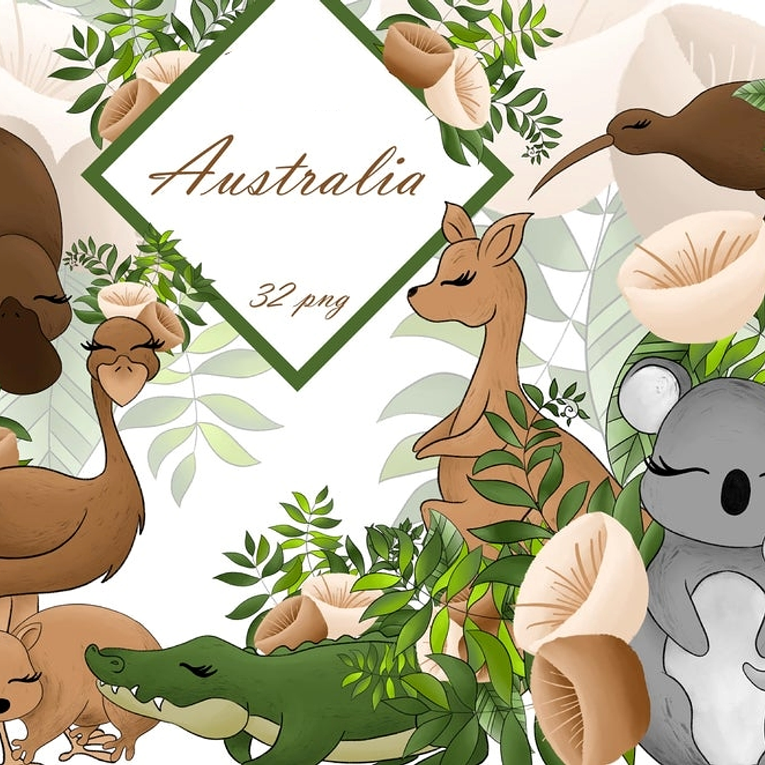 Kit Digital Animais Austrália  1