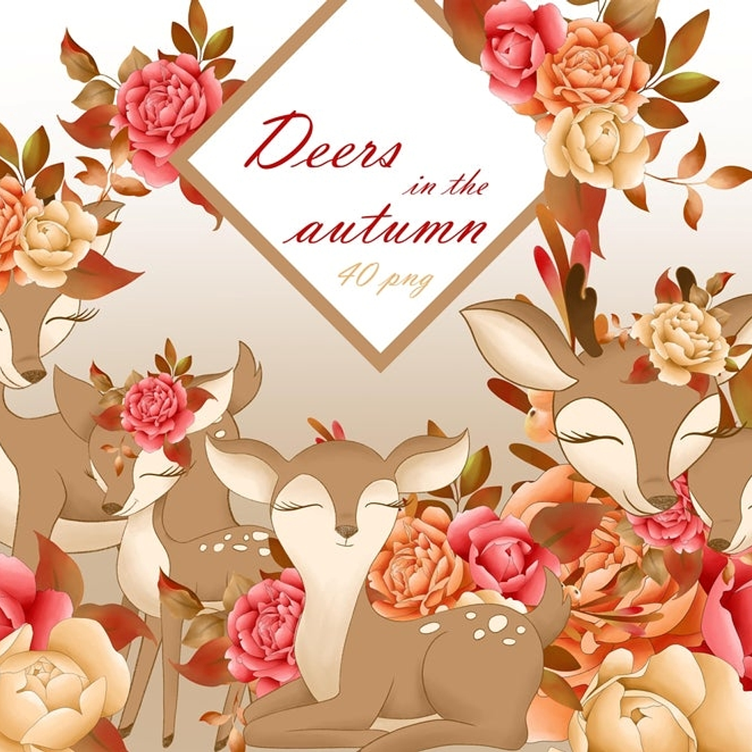 Kit Digital Veados no Outono 1