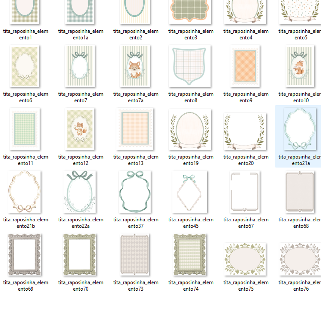 Kit Digital Raposinha Combo Ilustração - TITA 5