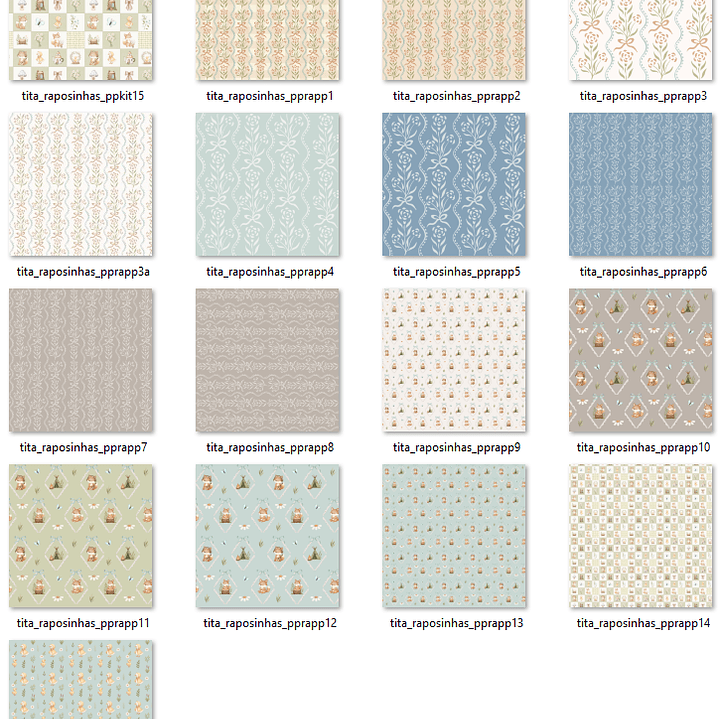 Kit Digital Raposinha Combo Ilustração - TITA 8