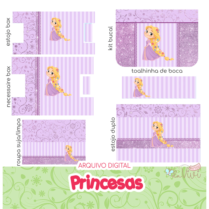 Arquivo Kit Bolsinhas Princesas - Artes da Vivi  8