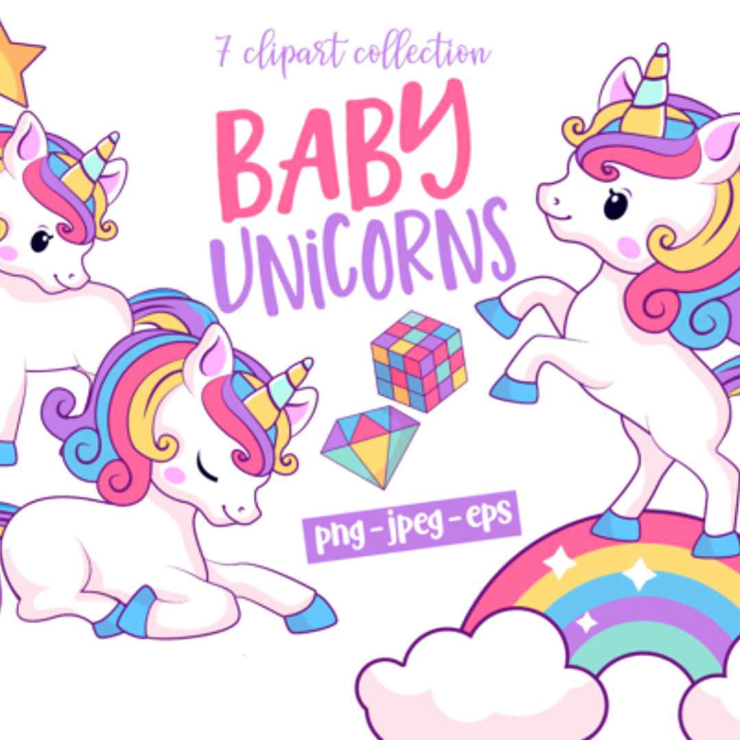 Kit Digital Baby Unicórnio  1