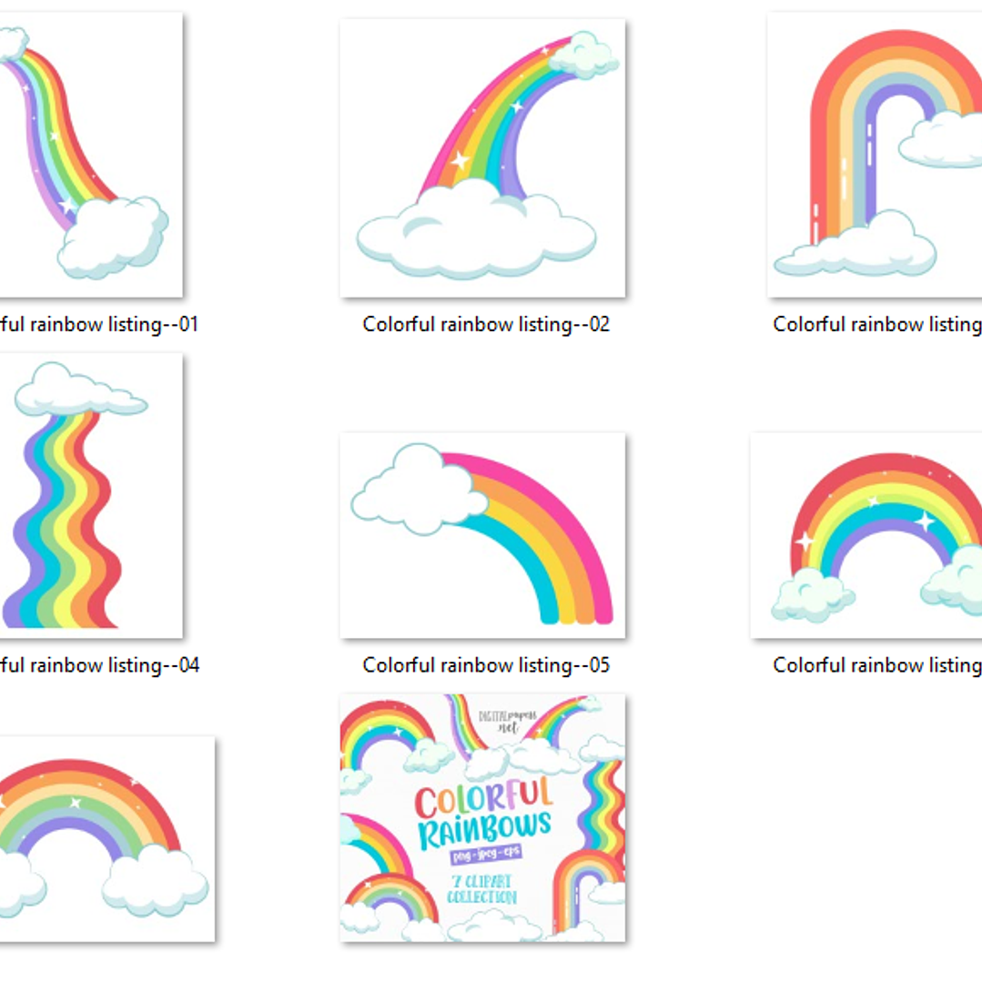 Kit Digital Arco-Íris Coloridos  2