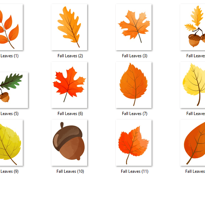 Kit Digital Folhas de Outono  2