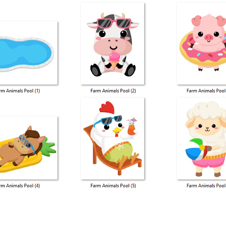 Kit Digital Animais Festa na Piscina 2