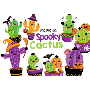 Kit Digital Cactus Halloween 