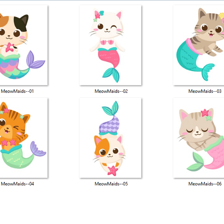 Kit Digital Gatinhas Sereias  2