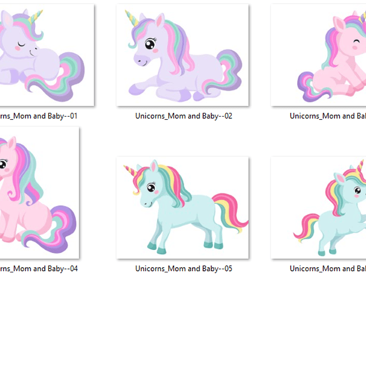 Kit Digital Unicórnio Cute  2