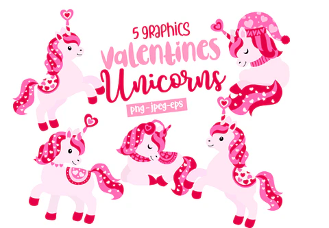 Kit Digital Dia dos Namorados Unicórnios 