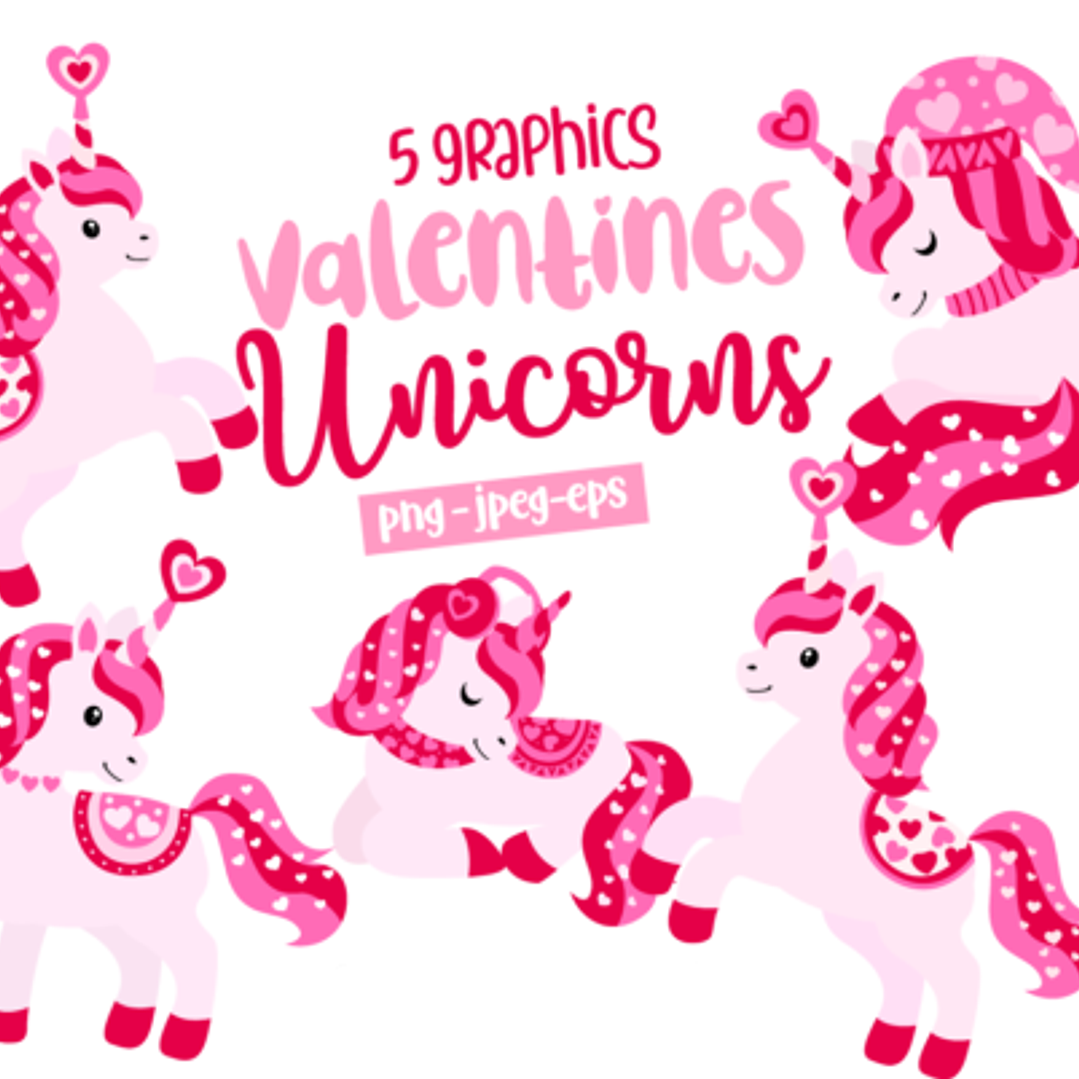 Kit Digital Dia dos Namorados Unicórnios  1
