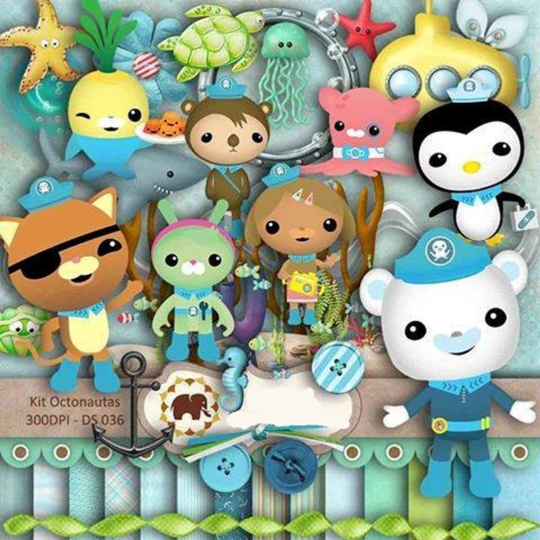 Kit Digital Animais Octonautas  1