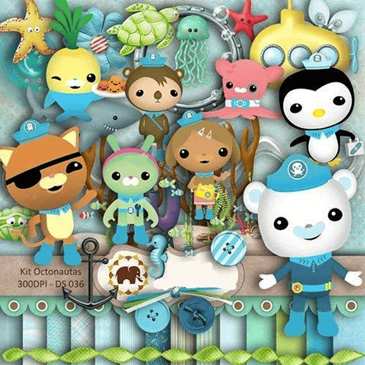 Kit Digital Animais Octonautas  1