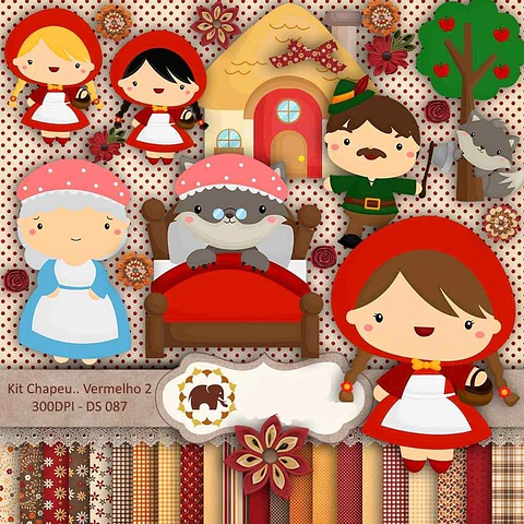 Kit Digital Chapeuzinho Vermelho 