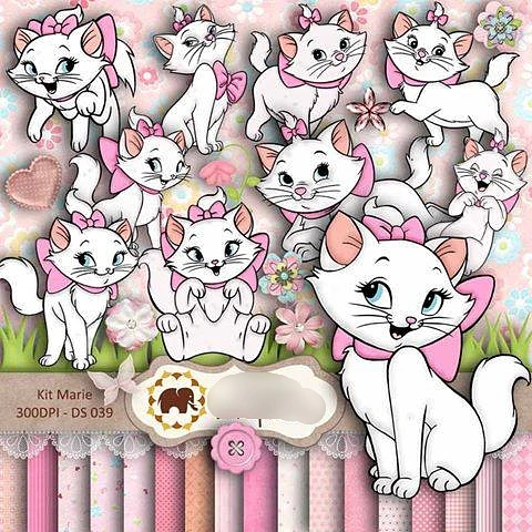 Kit Digital Gatinha Marie 