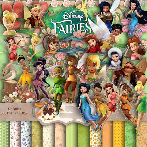 Kit Digital Tinker Bell e Amigas Fadinhas