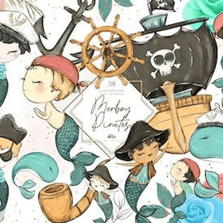 Kit Digital Sereias Piratas  1