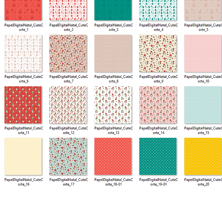 KIT DIGITAL NATAL CUTE CORTE 2