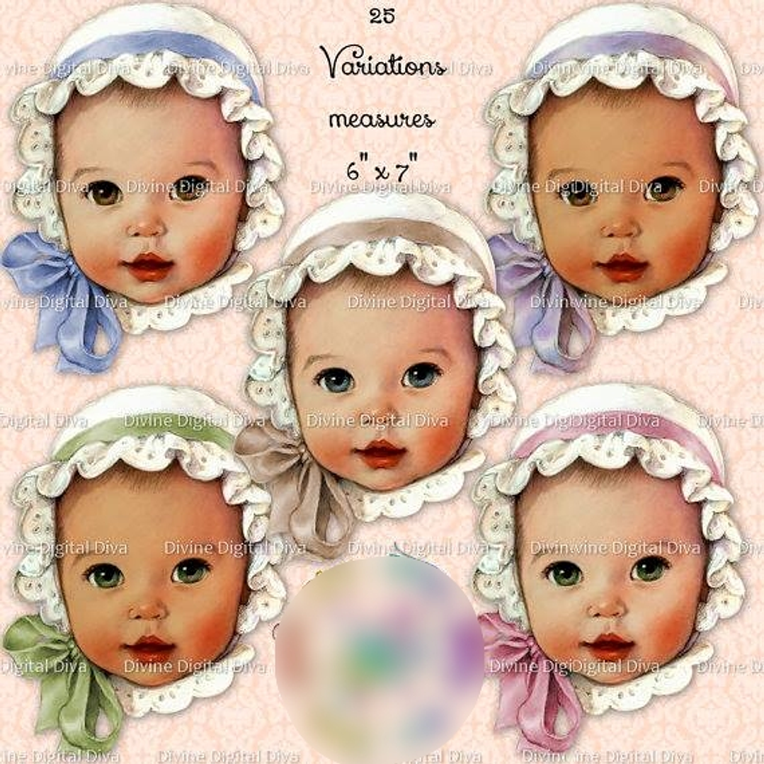 Kit Digital Freebie Faces de Bebês  1