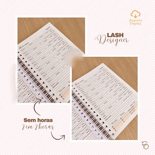 Arquivo Agendamentos Lash Designer 2026 8 Cores - Sara 