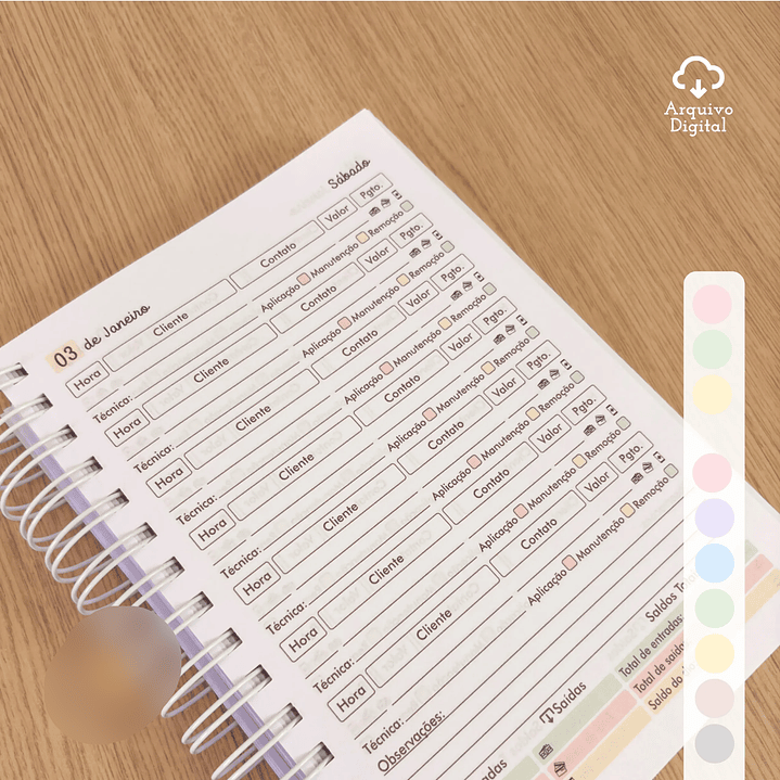 Arquivo Agendamentos Nail Designer 2026 8 Cores - Sara  6