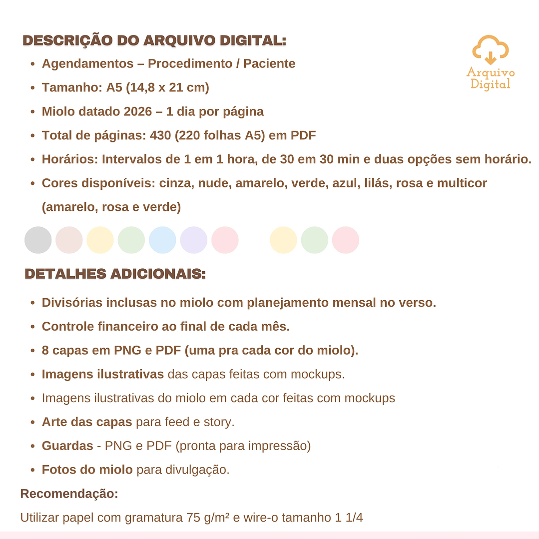 Arquivo Agendamentos Procedimentos 2025 8 Cores - Sara  3