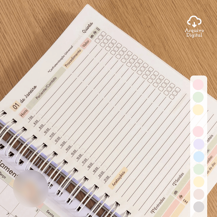 Arquivo Agendamentos Procedimentos 2025 8 Cores - Sara  4