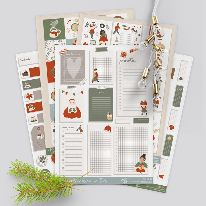 Kit Digital Scrapbook Dezembro de Encontros - CELA BRANCO 4