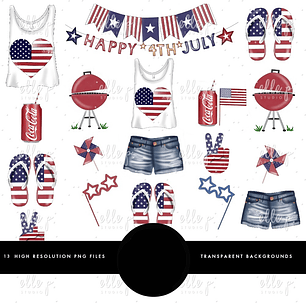 Kit Digital Roupas EUA 