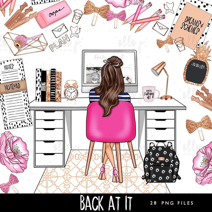 Kit Digital Escritório Feminino  1