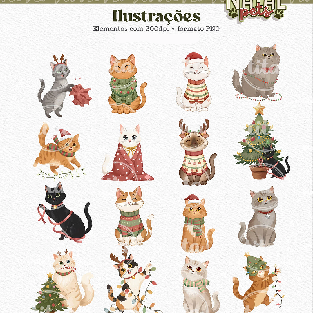 Kit Digital Natal Pets - TITA 4