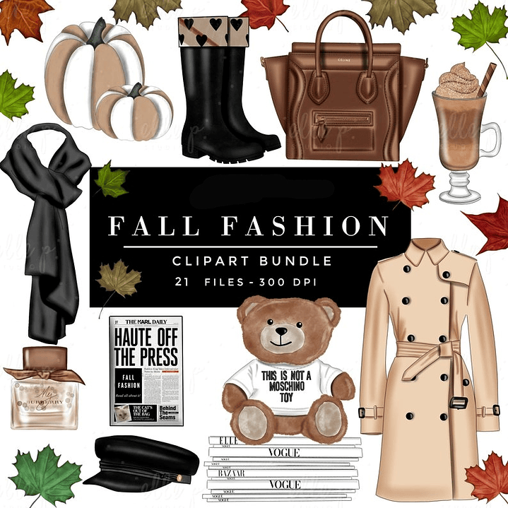 Kit Digital Moda Outono  1